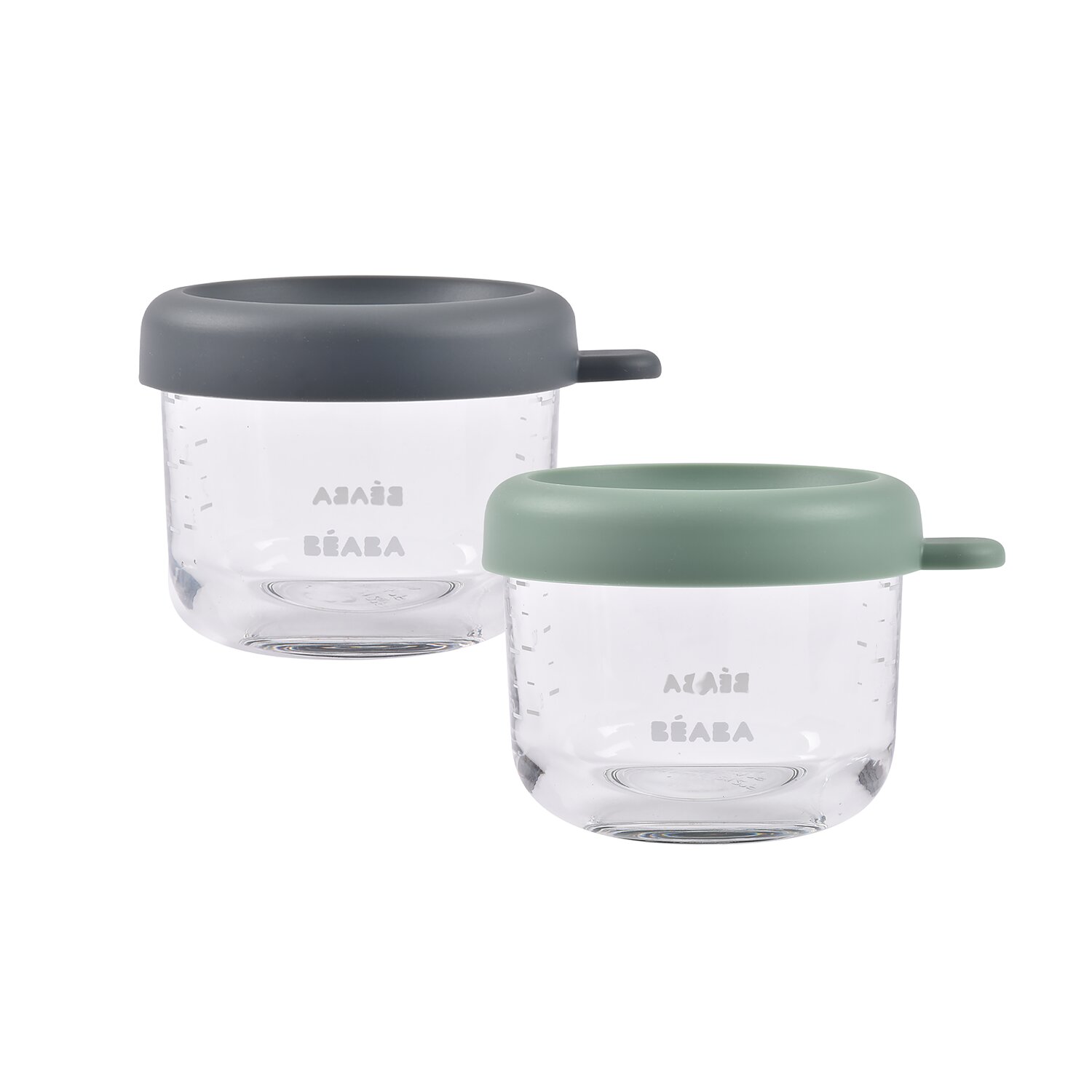 Set aus 2 Glasportionen 150 ml MINERAL / SAGE GREEN