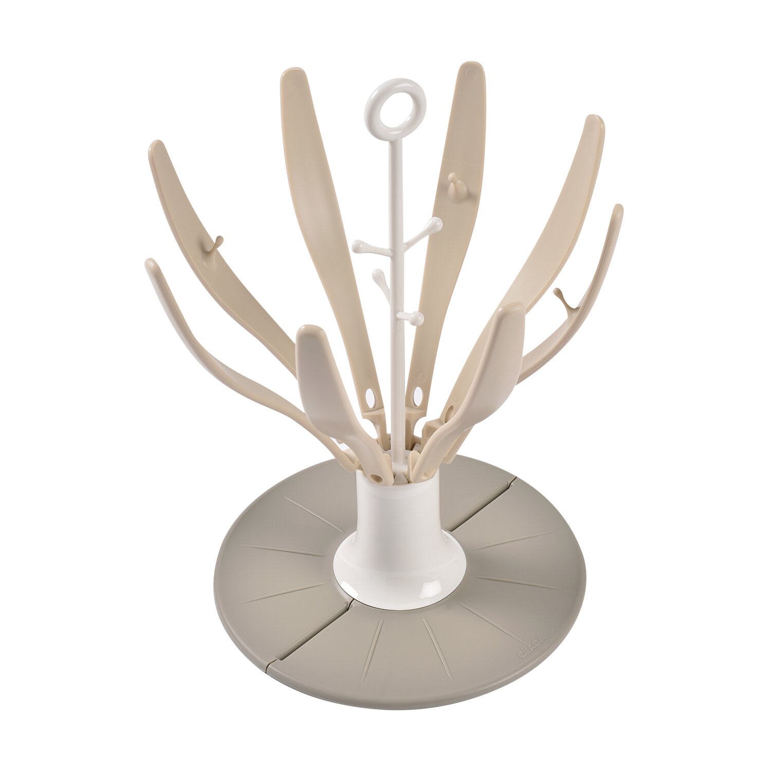 Abtropfständer Flower, faltbar - Lehmfarbe