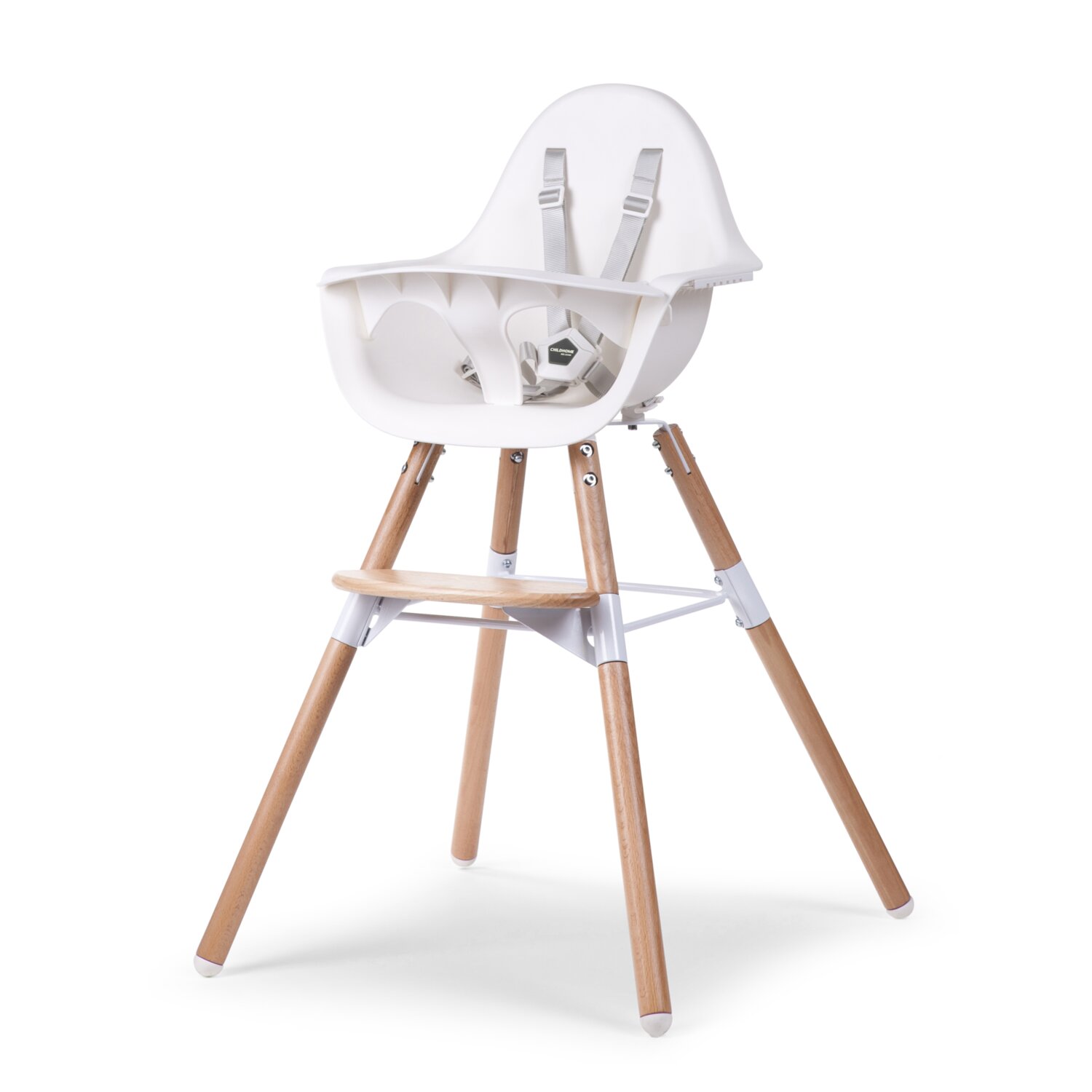 Evolu Hochstuhl - Höhenverstellbar (50-75 Cm/*90 Cm) - Natur Weiss