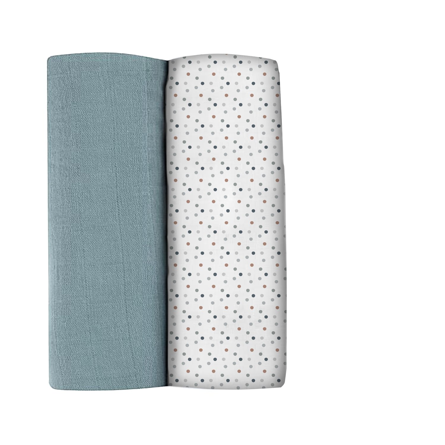 Lot de 2 langes XXL en coton baltic blue/points Béaba