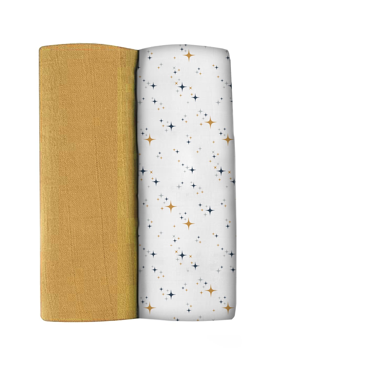 Lot de 2 langes XXL en coton honey yellow/starry night Béaba