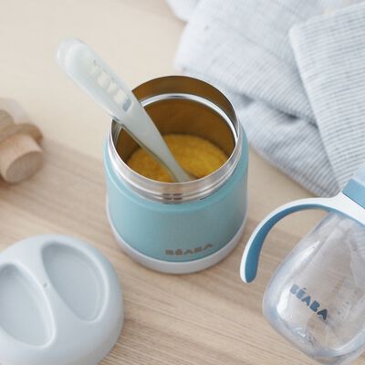Thermos portapappa inox 300ml azzurro 