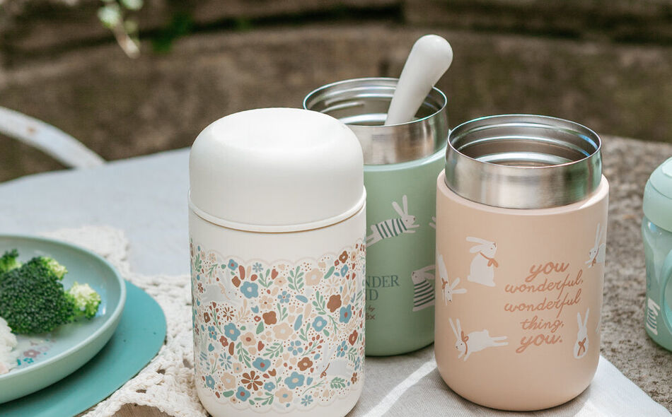 Wonderland 400ml thermos flask - Liberty beige 