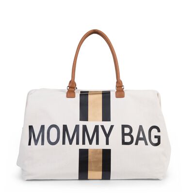 Nursery bag Family Bag Canvas Off White Stripes Black/Gold