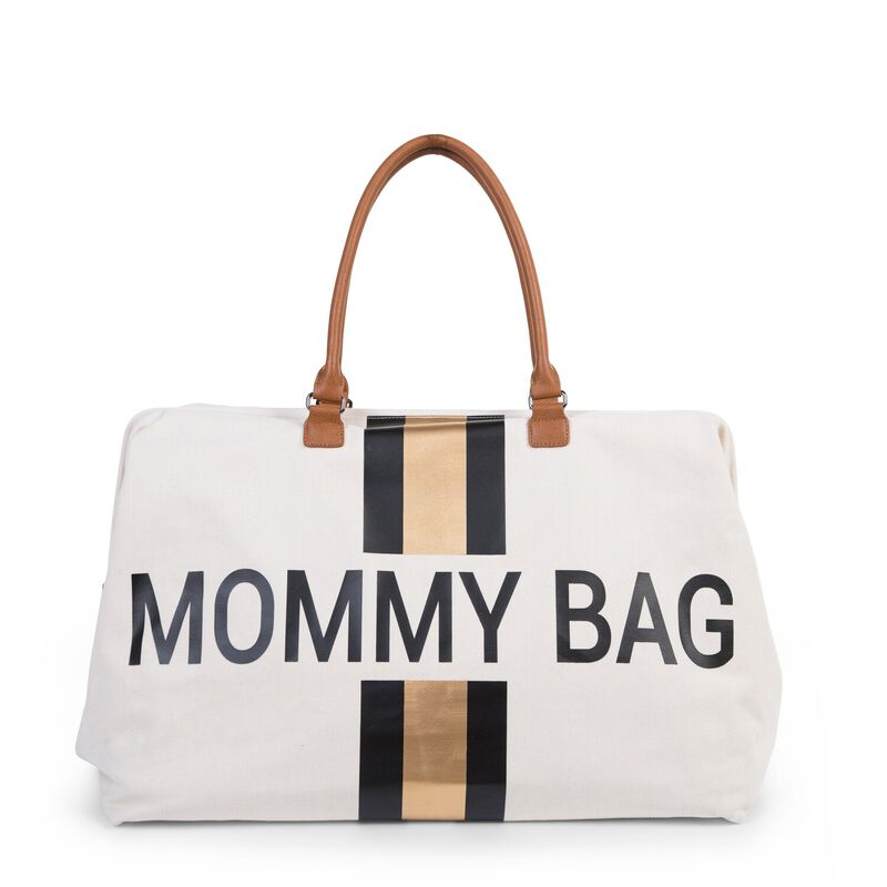 Nursery bag Family Bag Canvas Off White Stripes Black/Gold