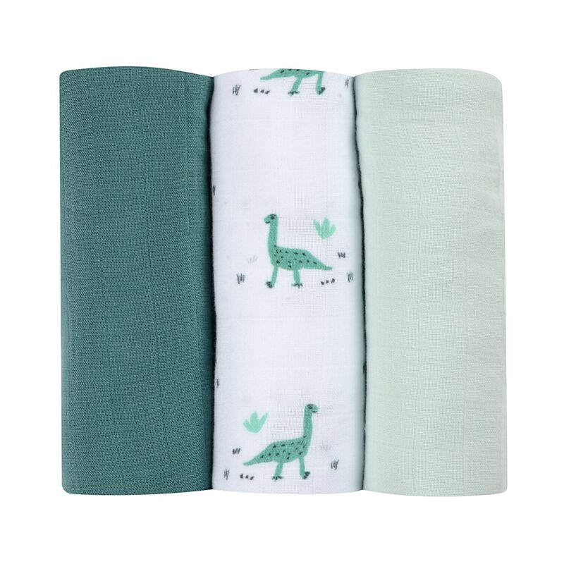 Pack of 3pcs Swaddle Muslin Jurassic
