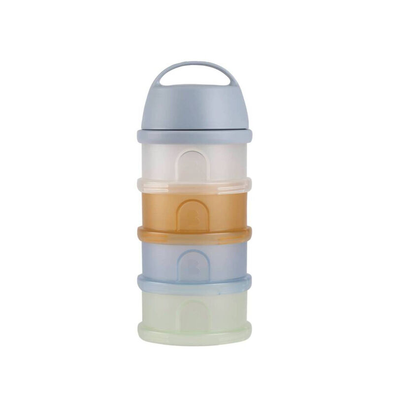 Bo&icirc;te doseuse de lait translucide 4 compartiments empilables - Galet 