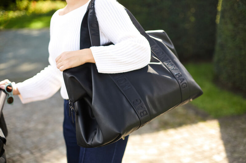 Mommy Bag &reg; Verzorgingstas - Signature - Vegan leer - Zwart