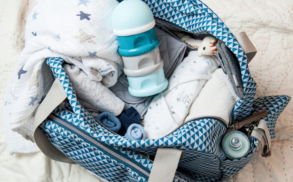 Sac &agrave; langer Gen&egrave;ve - Play print Bleu