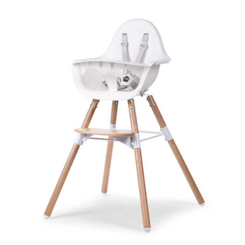 Evolu Hochstuhl - Höhenverstellbar (50-75 Cm/*90 Cm) - Natur Weiss