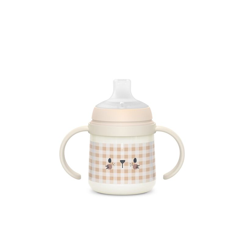 Phosphorescent bottle with handles and silicone spout Night&Day +6m Rabbit