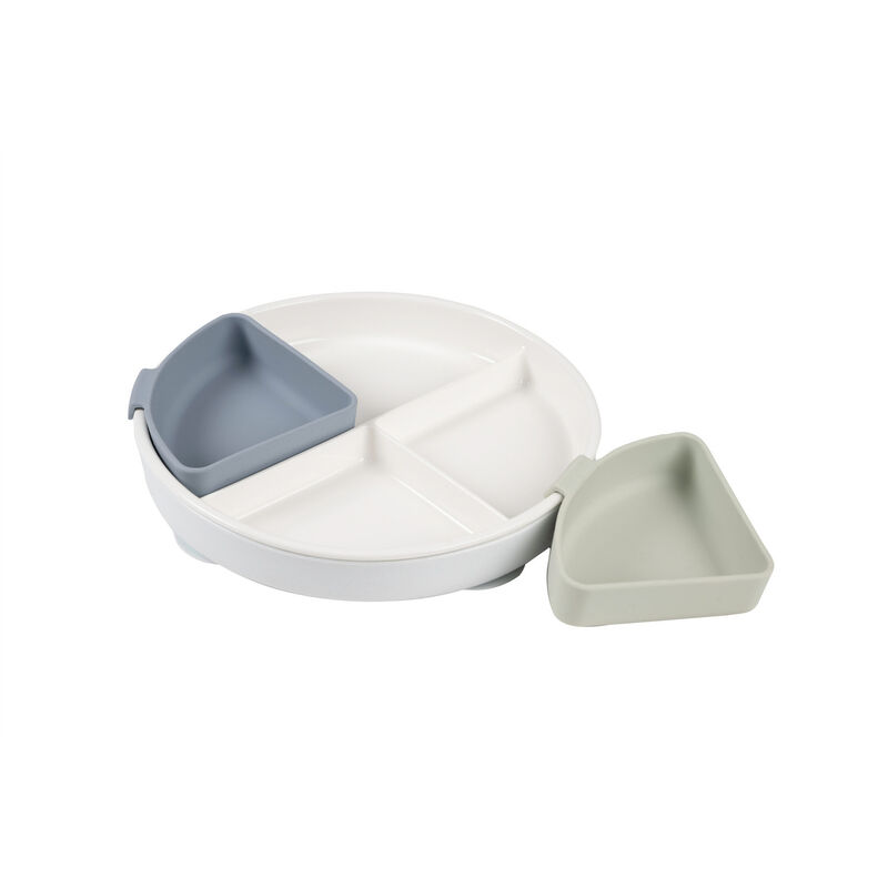 Plato compartimentado de porcelana Mix & Match - Pebble