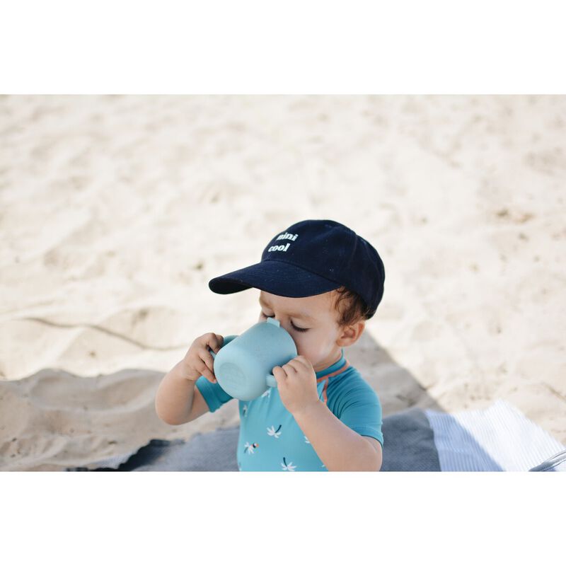 Silicone learning cup blue