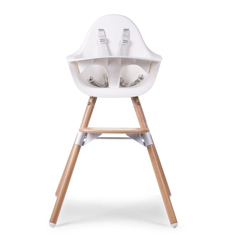 Evolu Hochstuhl - Höhenverstellbar (50-75 Cm/*90 Cm) - Natur Weiss