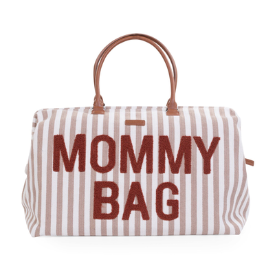 Childhome - Mommy Bag ® Sac à Langer - Rayures - Nude/Terracotta
