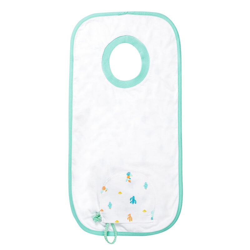 Bavoir en coton Cactus Turquoise