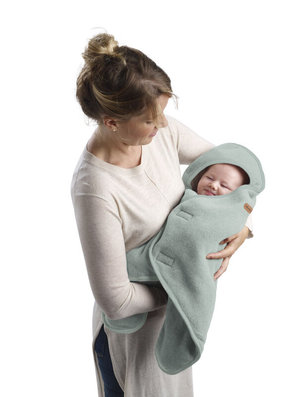 Babynomade&reg; double fleece sage green