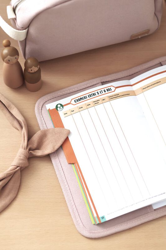 Protège carnet de santé Rose poudré