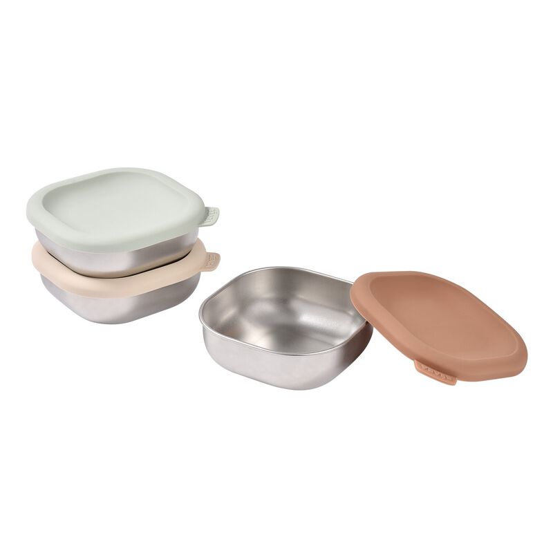 Cajas de comida multiusos de acero inoxidable - Natural set 