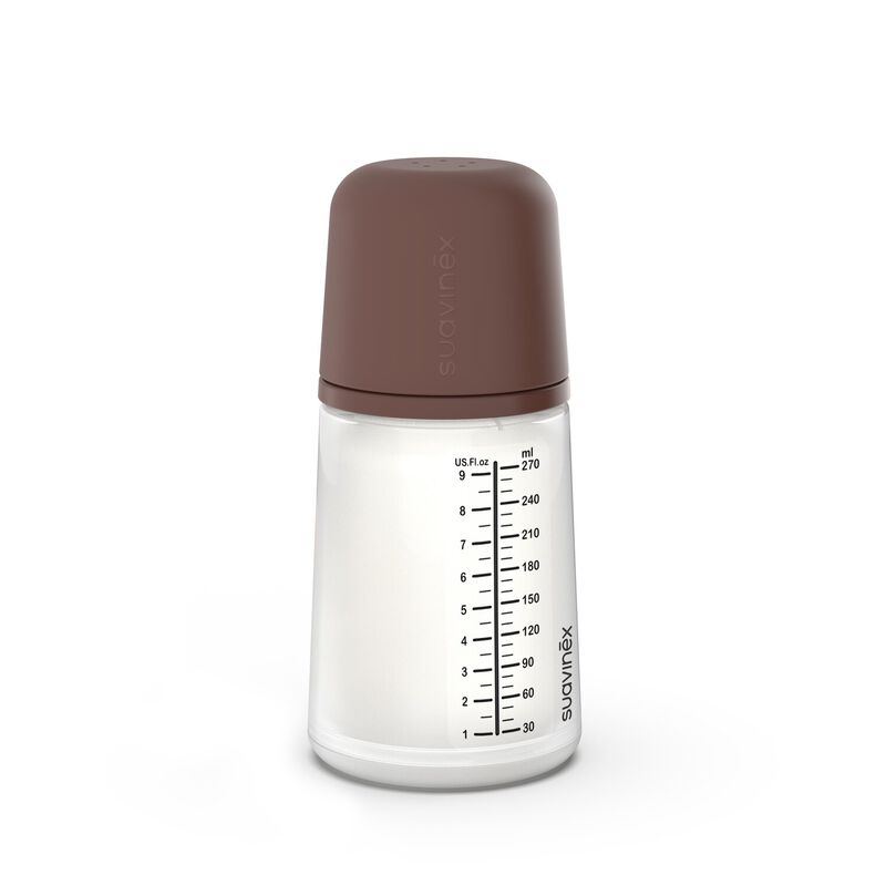 ZERO.ZERO anti-colic feeding bottle 270 ml - Medium Flow Caramel