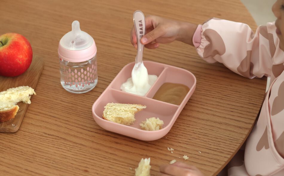 Silikon-Mahlzeitset mit Saugnapf Cotton Candy