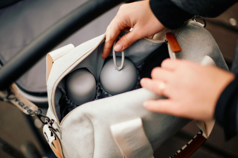 Mommy Club Signature Canvas Bag 22L - Off White / Mommy bag Nursery bag Diaper bag