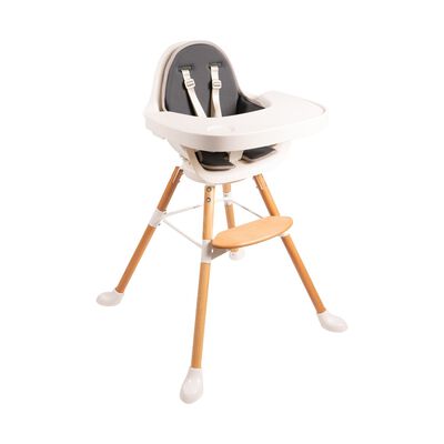 Childhome Evolu One.80° High Chair White + Dark Grey Neopren