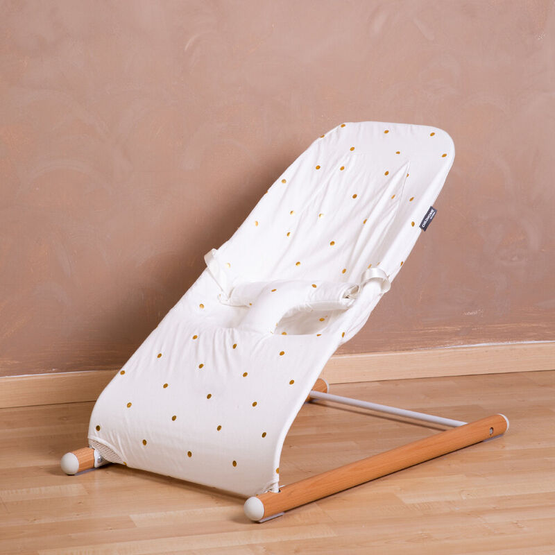 Childhome Evolux Bouncer Cover - Gold Dots