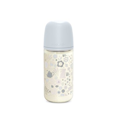 240ml glass feeding bottle with SX Pro M Wonderland teat
