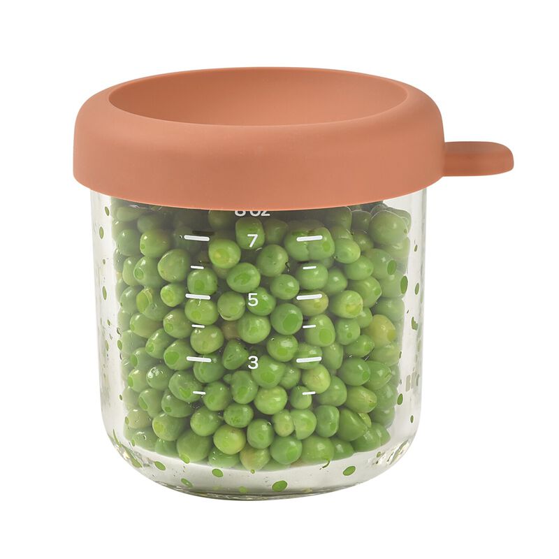 Glass Baby Food Jars 250ML - Terracotta 