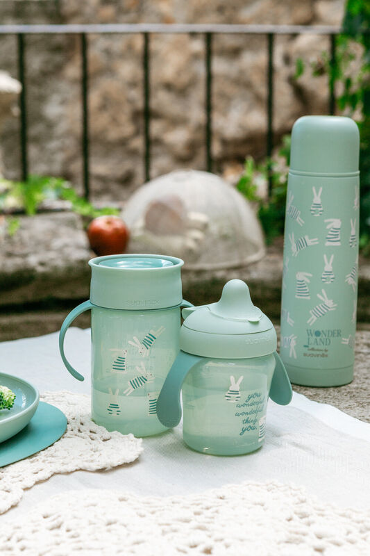 360&deg; +12m cup 340ml Wonderland - Bunny Green