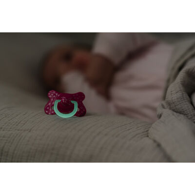 Set of 2 SX Pro -2/4M Night and Day soothers Pink