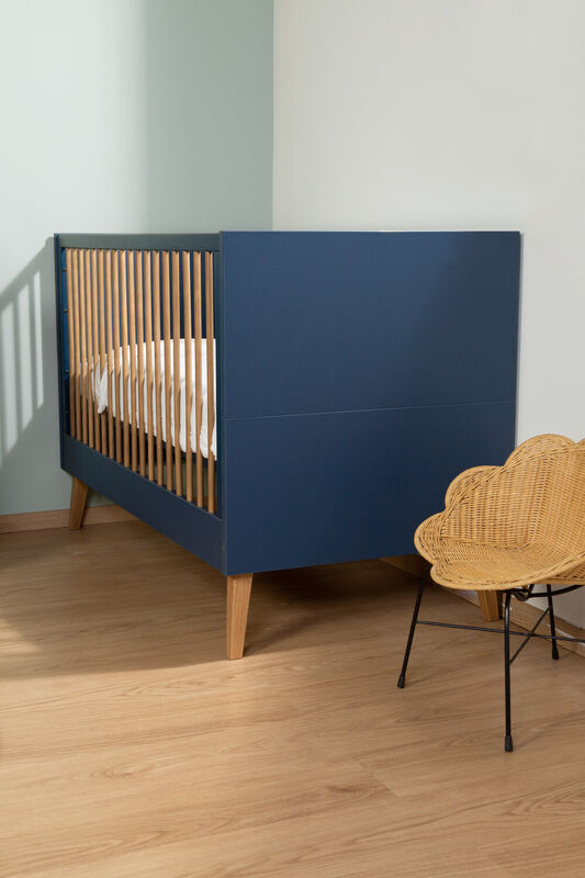 Bold Blue - Mitwachsendes Bett - 70x140 cm + Lattes