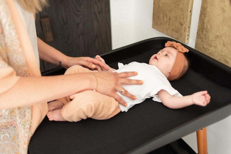 Evolux Changing Table - Nut / Black