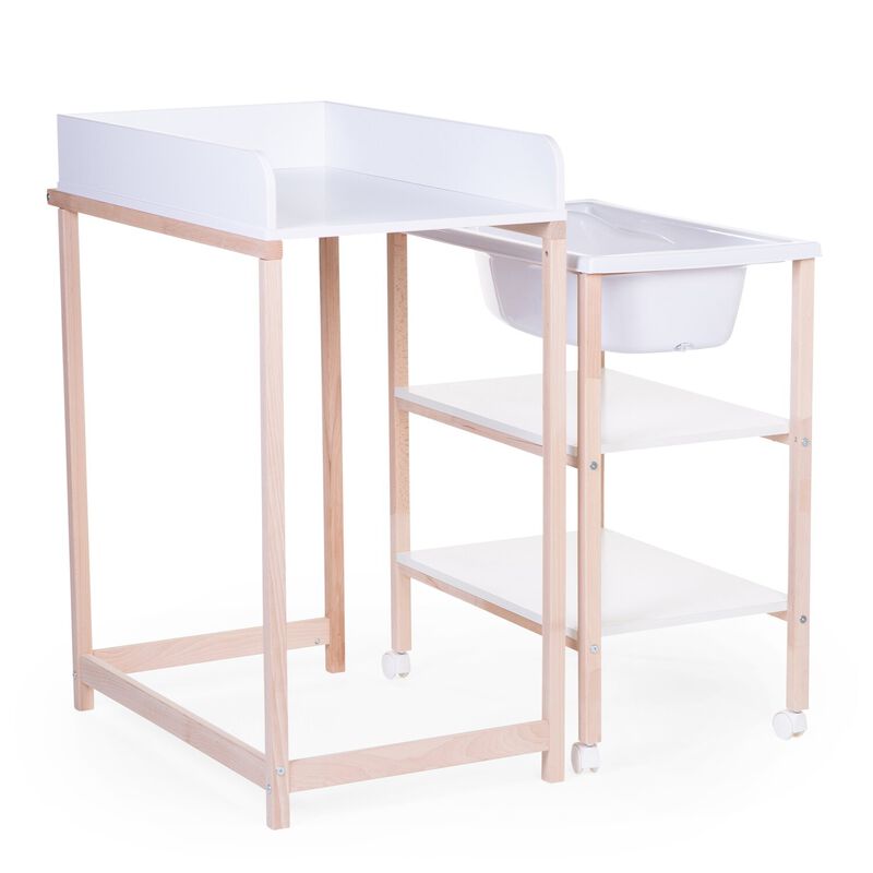 Changing table bath naturel white