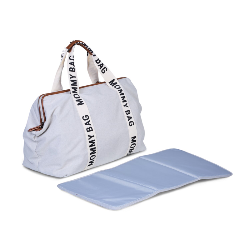 Mommy Bag ® Sac A Langer – Signature - Toile - Ecru (Childhome) - Image 6