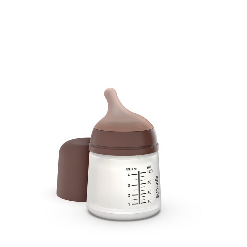 Biber&oacute;n antic&oacute;licos Zer&oslash;.Zer&oslash; 120 ml &ndash; Talla &uacute;nica, especial lactancia - Deep