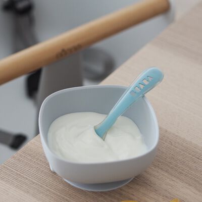 Cuill&egrave;re 2&egrave;me &acirc;ge silicone Bleu