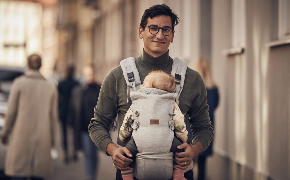 Porte Bébé Najell x Beaba grey