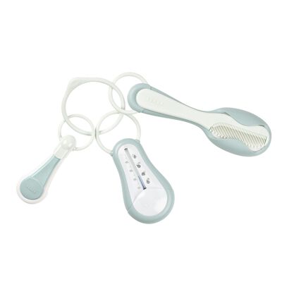 Toiletry accessory set green blue