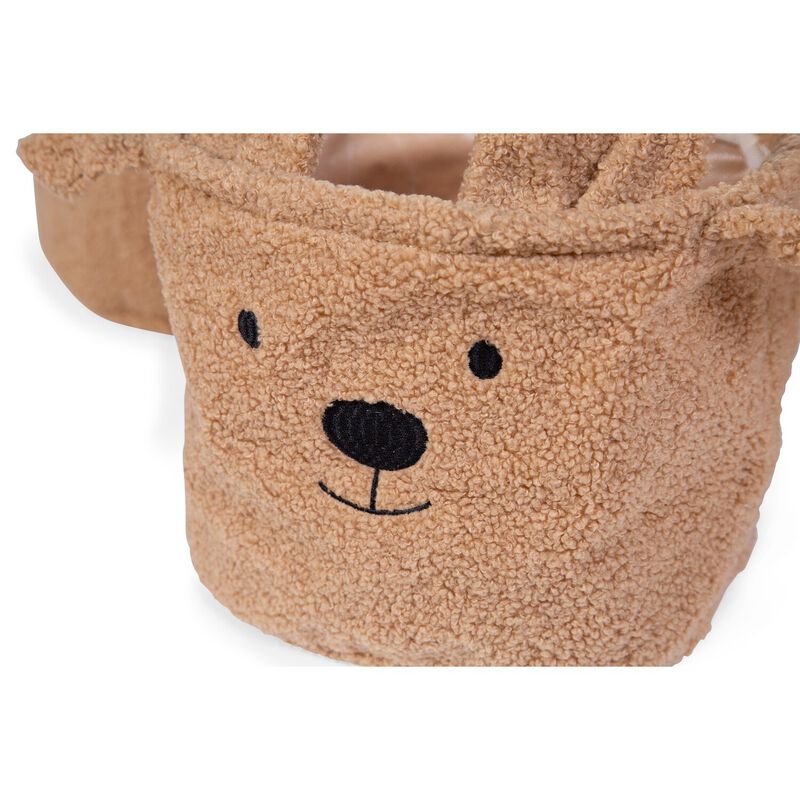 Aufbewahrungskorb - 25x20x20 Cm - Teddy - Braun 
