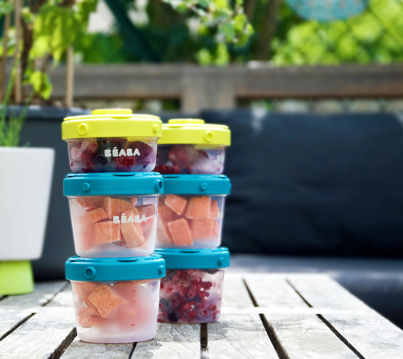 Lot de 6 portions clip 2&egrave;me &acirc;ge 200 ml Neon/Bleu