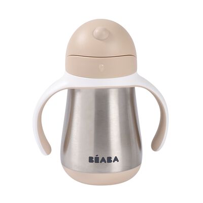  Tazza con cannuccia in acciaio inox 250ml - Terra d'argilla 