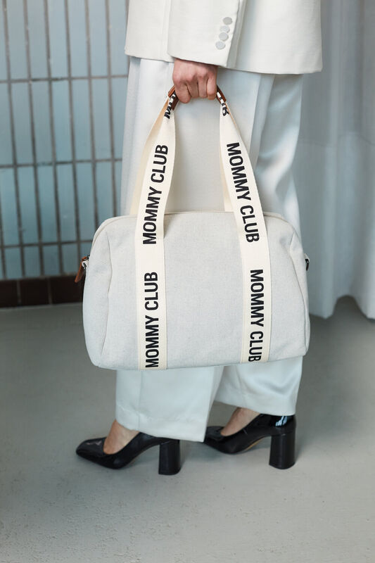 Nusery bag Mommy Club Signature Canvas off white