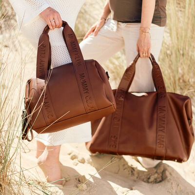 Mommy Bag &reg; Verzorgingstas - Signature - Vegan leer - Donker Bruin