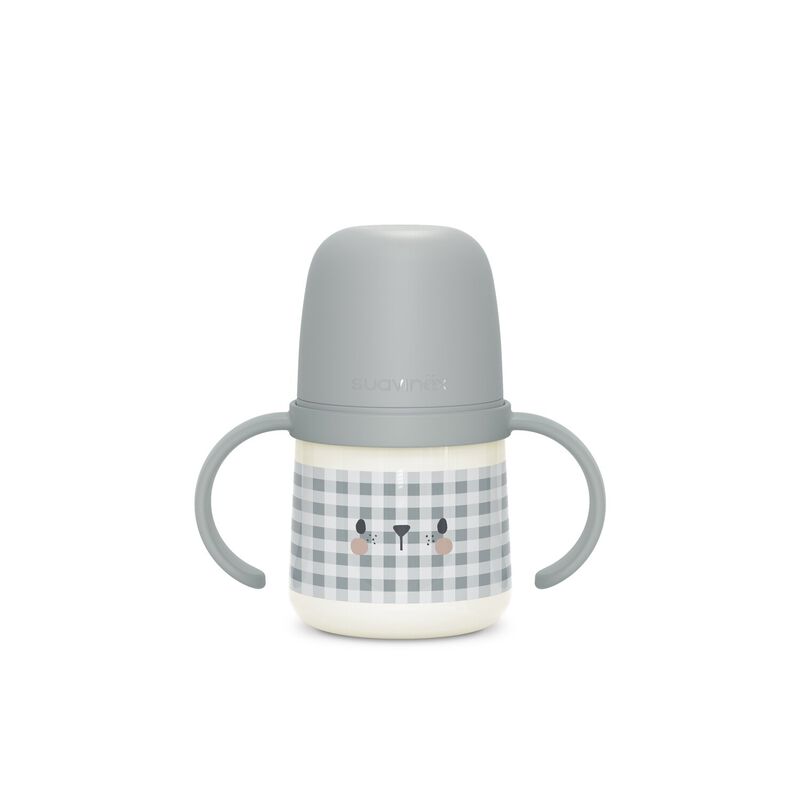 Phosphorescent bottle with handles and silicone spout Night&Day +6m Bear
