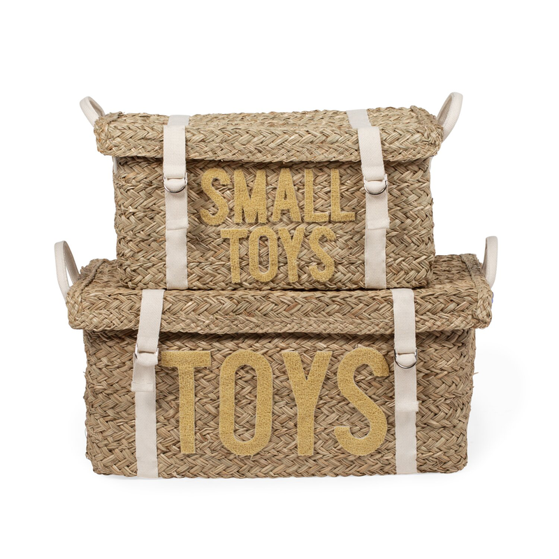 Toybox Rattan Yellow 2pcs