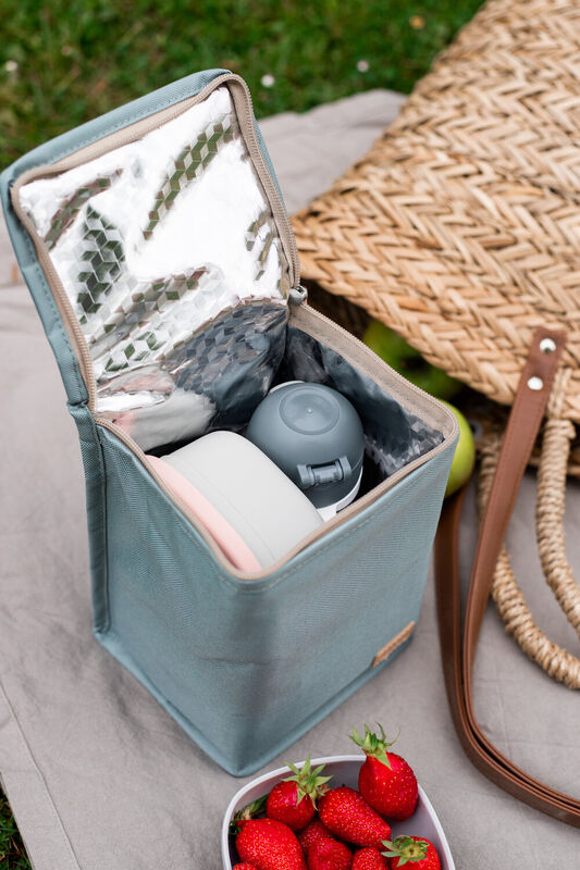 Insulated lunch pouch frosty green