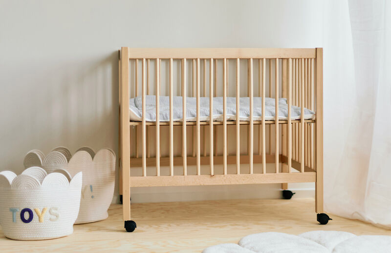 Parc 97 + Roues - 95x75 Cm - Bois - Naturel