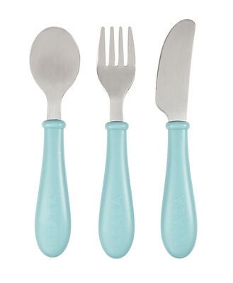 Stainless steel cutlery set 3 pieces airy green